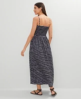 Ann Taylor Weekend Collection Striped Flare Dress Night Sky Women's