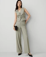 Ann Taylor The Tall Wide-Leg Pant Seagrass Women's