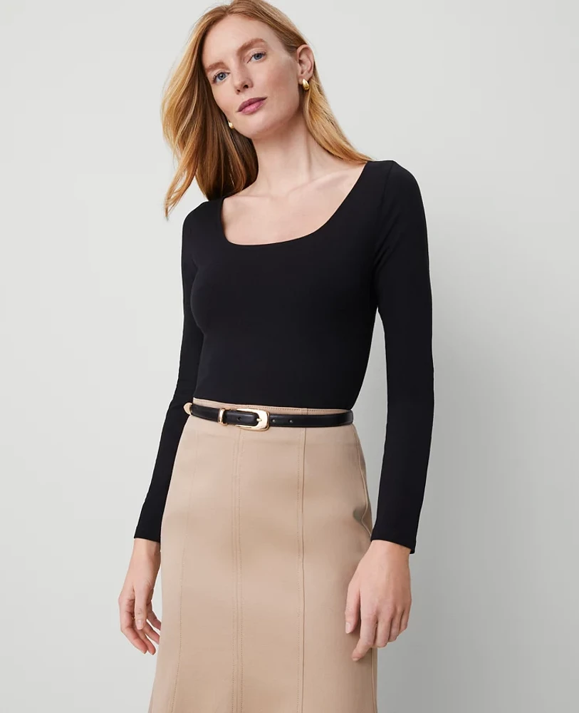 Ann Taylor Petite Square Neck Top Women's