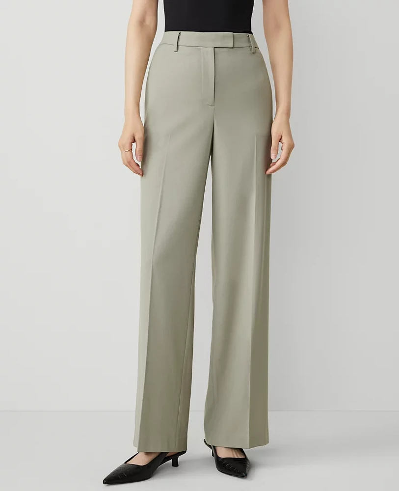 Ann Taylor The Wide-Leg Pant — Curvy Fit Seagrass Women's