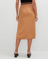 Ann Taylor Belted Wrap Skirt Pecan Women's