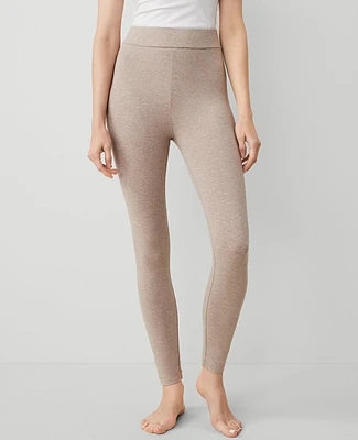 Ann Taylor Heathered Essential Leggings Driftwood Heather Women's