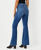 Ann Taylor Mid Rise Boot Jeans Bright Indigo Wash