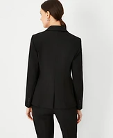 Ann Taylor The Fitted Double Breasted Blazer Bi-Stretch Women's