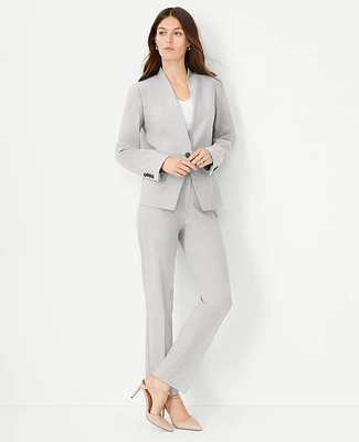 Ann Taylor The Cutaway Blazer Bi-Stretch Pebble Grey Melange Women's