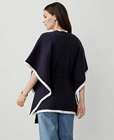 Ann Taylor Belted Wrap Poncho Women's