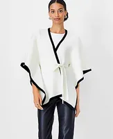 Ann Taylor Belted Wrap Poncho