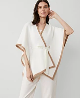 Ann Taylor Belted Wrap Poncho Women's