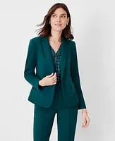 Ann Taylor The Perfect One Button Blazer in Double Knit