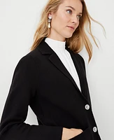 Ann Taylor Jeweled Button Sweater Blazer Black Women's