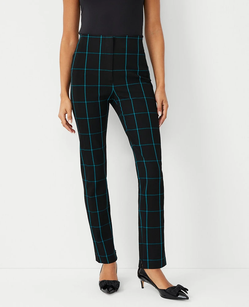 Ann Taylor The Audrey Pant in Windowpane Size 0 Green Marair Women's