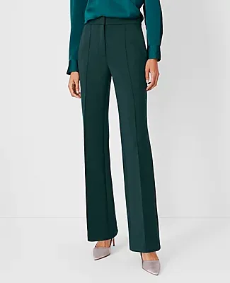 Ann Taylor The Petite Pintucked High Rise Trouser Pant Double Knit