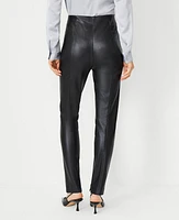 Ann Taylor The Audrey Pant Faux Leather - Curvy Fit Black Women's