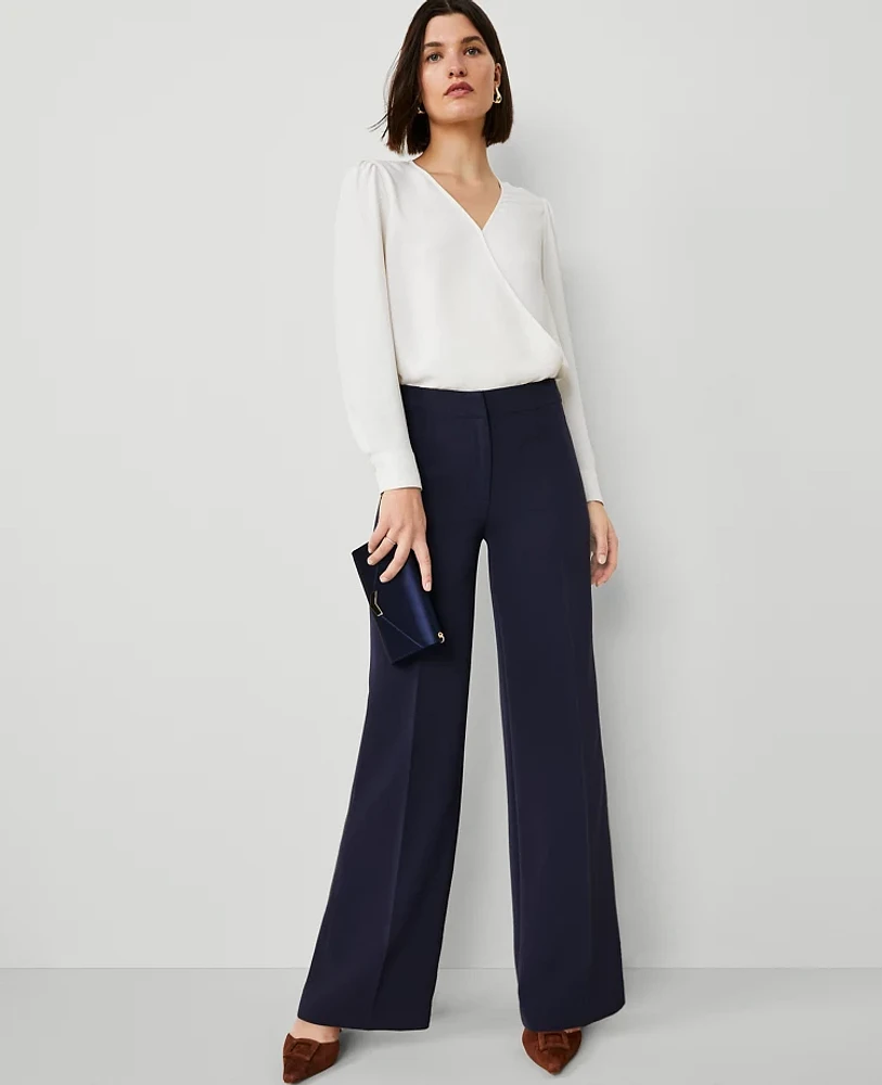 Ann Taylor The Petite Darted Wide-Leg Pant Women's