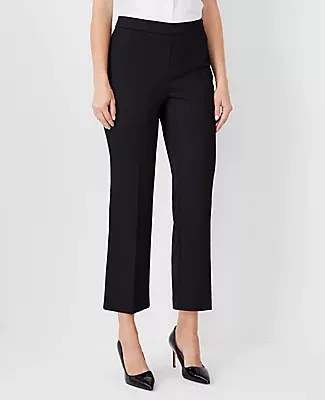 Ann Taylor The Tall High Rise Side Zip Flare Ankle Pant Sateen