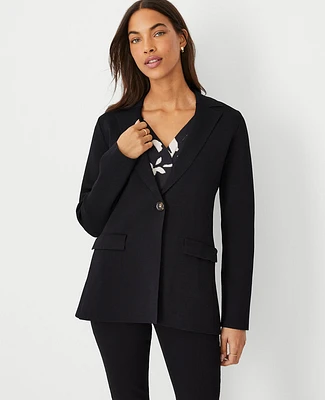 Ann Taylor Tailored Sweater Blazer Black Women's