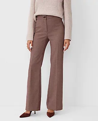 Ann Taylor The Flare Trouser Pant in Houndstooth