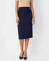 Ann Taylor Chain Trim Tweed Wrap Skirt