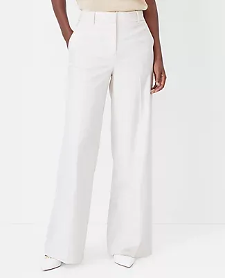 Ann Taylor The High Rise Wide Leg Pant Textured Stretch