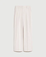 Ann Taylor The High Rise Wide Leg Pant Textured Stretch Bleached Almond Women's