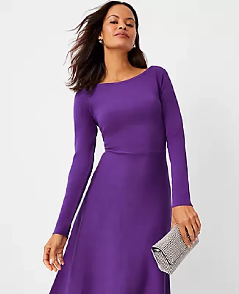 Ann Taylor Petite Boatneck Sweater Dress