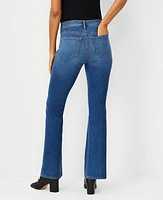 Ann Taylor Mid Rise Boot Jeans Bright Indigo Wash