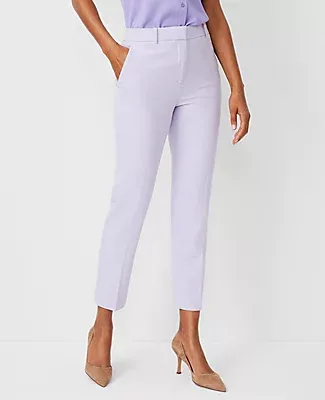 Ann Taylor The High Rise Ankle Pant Textured Stretch