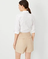 Ann Taylor Side Zip Shorts Texture Toasted Oat Women's