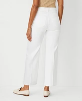 Ann Taylor Petite Fresh Cut Wide-Leg Crop Jean Size 8 White Women's