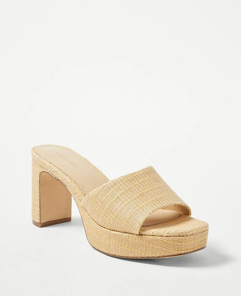 Ann Taylor Platform Mule Sandals Women's