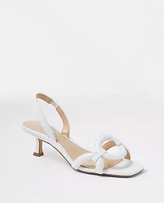Ann Taylor Ring Leather Slingback Sandals