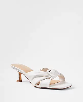 Ann Taylor Knotted Leather Sandals