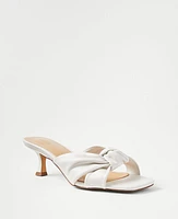 Ann Taylor Knotted Leather Sandals Women's