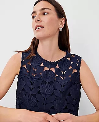 Ann Taylor Studio Collection Lace Tank Top