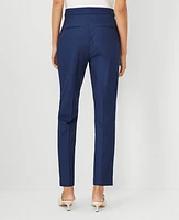 Ann Taylor The Button Tab High Rise Eva Ankle Pant Polished Denim