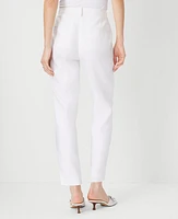 Ann Taylor The High Rise Ankle Pant Herringbone Linen Blend