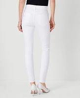 Ann Taylor Petite Mid Rise Skinny Jeans White