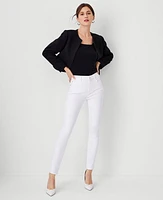 Ann Taylor Petite Mid Rise Skinny Jeans White