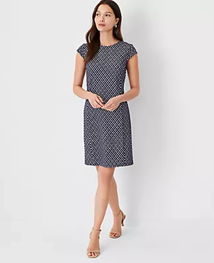 Ann Taylor Checked Flare Dress