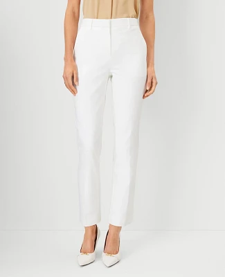 Ann Taylor The High Rise Everyday Ankle Pant in Stretch Cotton - Curvy Fit Size 2 White Women's