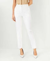 Ann Taylor The Petite High Rise Everyday Ankle Pant Stretch Cotton White Women's