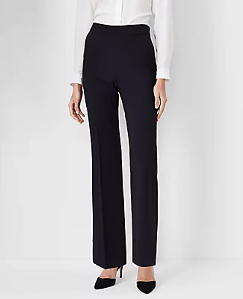 Charcoal high waisted flat-front regular fit Side Zip Trousers | Sumissura
