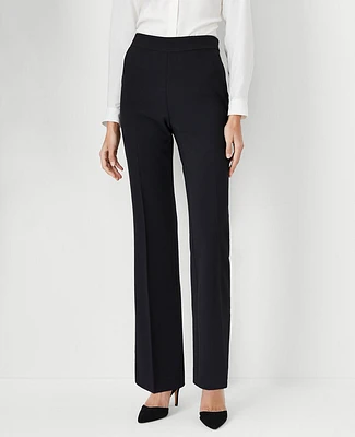 Ann Taylor The Tall Side Zip Trouser Pant Fluid Crepe Black Women's