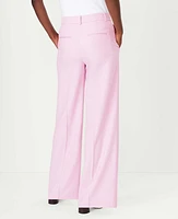 Ann Taylor The Petite High Rise Wide Leg Pant Cross Weave Fragrant Lilac Women's