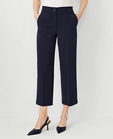 Ann Taylor The Petite Kate Wide Leg Crop Pant Crepe