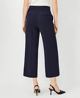 Ann Taylor The Petite Kate Wide Leg Crop Pant Crepe