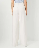 Ann Taylor The Petite Pleated Wide-Leg Pant Winter White Women's