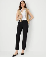 Ann Taylor The Petite Relaxed Cotton Ankle Pant Size 4 Black Women's