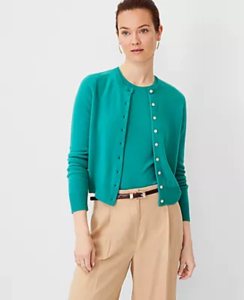 Ann Taylor Studio Collection Cashmere Cropped Cardigan