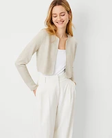 Ann Taylor Shimmer Shrug Dress Cardigan Winter White Women's